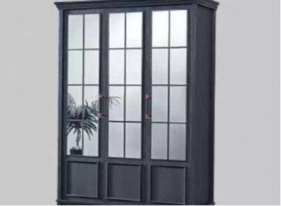 Schwarzer Kleiderschrank Design Schrank Luxus Einrichtung Schlafzimmer Möbel